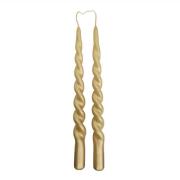 IHR - Vridna ljus 24 cm 2-pack Guld