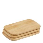 Zassenhaus - Liten Serveringsbricka 3-pack 22x15 cm Rubberwood