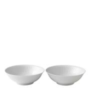 Royal Copenhagen - White Fluted Skål 35 cl 16 cm 2-pack