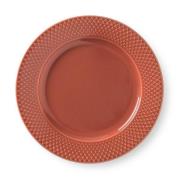 Lyngby Porcelæn - Rhombe Color Tallrik 23 cm Terracotta