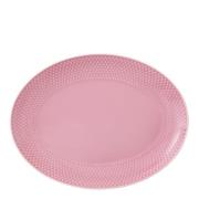 Lyngby Porcelæn - Rhombe Color Serveringsfat Ovalt 28.5x21.5 cm Rosa