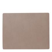 LIND DNA - Leather Serene Square Bordstablett L 35x44 cm Mole Grey