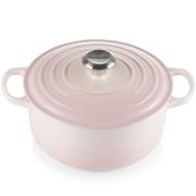 Le Creuset - Signature Gjutjärnsgryta rund 24 cm 4,2 L Shell Pink