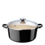 Le Creuset - Classic Gjutjärnsgryta Rund Glaslock 4,2 L Black