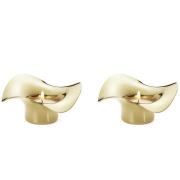 Georg Jensen - Cobra Värmeljushållare 4,3 cm 2-pack Guldpläterade