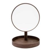 Wirew - Magnify Mirror Bordsspegel med bricka 25 cm Valnöt