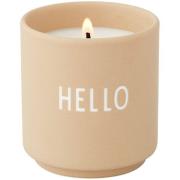 Design Letters - Doftljus 6 cm Hello Beige