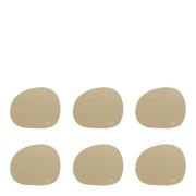 Aida - Raw Organic Glasunderlägg 6-pack Beige