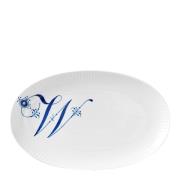 Royal Copenhagen - Blue Fluted Pl Alphabet oval tallrik W 23 cm