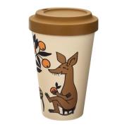 Nordicbuddies - Mumin take away mugg 45 cl Sniff äta apelsiner beige