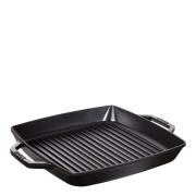 Staub - Pure Grillpanna 33 cm kvadratisk Svart