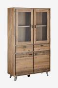 Floor Glass Cabinet Malaga, Brown, 110x40x187