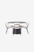 Venture Home - Matgrupp Lanzo med 4st stolar Chico - Svart - Matgruppe...