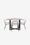 Venture Home - Matgrupp Durango med 4st matstolar Chico - Brun - Matgr...