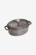 Staub - Gryta La Cocotte oval 31 cm, 5,5 l - Grå - Grytor & kastruller...