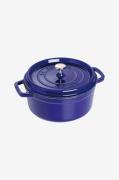 Staub - Gryta La Cocotte rund 22 cm, 2,6 l - Blå - Grytor & kastruller...