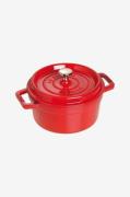 Staub - Gryta La Cocotte rund 22 cm, 2,6 l - Röd - Grytor & kastruller...