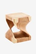 Kave Home - Sidobord med karvad insida Hakon 30x30 cm - Flerfärgad - P...