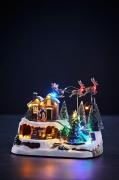 NORDFORM - Flying Santa Christmas Village 18LED Medmusic - Flerfärgad ...