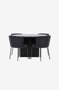 Venture Home - Matbord Strada med stol Edina - Svart - Matgrupper - Fr...