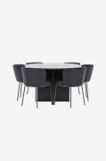 Venture Home - Matbord Strada med Edina-stol - Svart - Matgrupper - Fr...