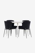 Venture Home - Plaza matbord med Modesto matstol - Svart - Matgrupper ...