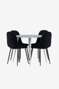 Venture Home - Plaza matbord med Polar matstol - Svart - Matgrupper - ...