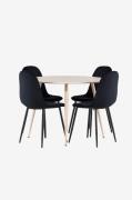 Venture Home - Plaza matbord med Polar matstol - Svart - Matgrupper - ...