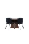 Venture Home - Bootcut matbord med Modesto matstol - Svart - Matgruppe...