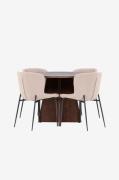 Venture Home - Bootcut matbord med Modesto matstol - Beige - Matgruppe...