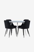 Venture Home - Plaza matbord med Night matstol - Svart - Matgrupper - ...