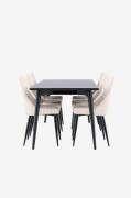 Venture Home - Ellis matbord med Leone matstol - Beige - Matgrupper - ...