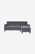 Dorel Home - Bäddsoffa 3-sits med schäslong Celine - Grå - Bäddsoffor ...