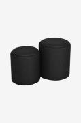 Nordic Furniture Group - Sittpuff Maiko, set om 2 - Svart - Fotpallar ...