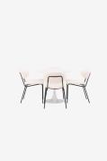Venture Home - Matgrupp Hamden med 4 stycken stolar Chico - Vit - Matg...