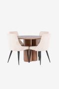 Venture Home - Olivia matbord med Leone matstol - Beige - Matgrupper -...