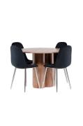 Venture Home - Olivia matbord med Polar matstol - Silver - Matgrupper ...
