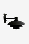 Dyberg Larsen - Vägglampa Morph D24 utomhus - Svart - Fasadbelysning -...
