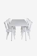 Venture Home - Matgrupp Polar med 6st matstolar Mariette - Vit - Matgr...