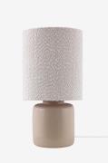Globen Lighting - Bordslampa Florian 20 Vit bouclé/beige - Beige - Bor...