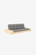 Karup - Base Bäddsoffa m. 2 sidolådor Tre sittplatser - Grå - Bäddsoff...