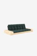 Karup - Base Bäddsoffa m. 2 sidolådor Tre sittplatser - Grön - Bäddsof...