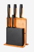 Fiskars - Knivblock i bambu med 5 knivar - Köksknivar & tillbehör - Fr...