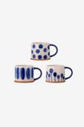 Bloomingville - Linora Mugg, set om 3 - Blå - Koppar & muggar - Från H...