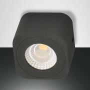 Fabas Luce Kantig LED-downlight Palmi i antracit