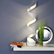 Eco-Light LED-bordslampa Helix, höjd 66 cm, vit silver