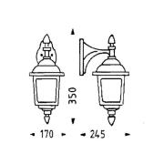 Albert Leuchten Utomhusvägglampa Landhaus 719, svart