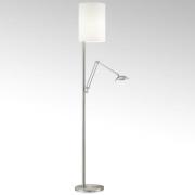 Knapstein LED-golvlampa Nola nickel matt