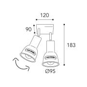 Moretti Luce Taklampa Azali 1423.E27, 2 lampor, antikmässing