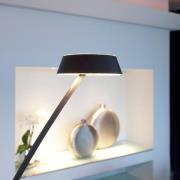 OLIGO Glance LED-golvlampa böjd svart matt